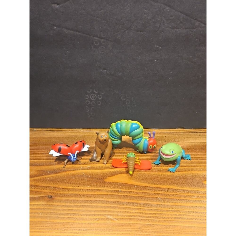 Lot Of 5 Eric Carle PVC Figurines Cake Toppers Frog Bugs Bear Caterpillar